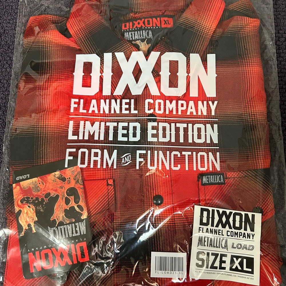 DIXXON  Limited Edition Metallica Load Flannel.